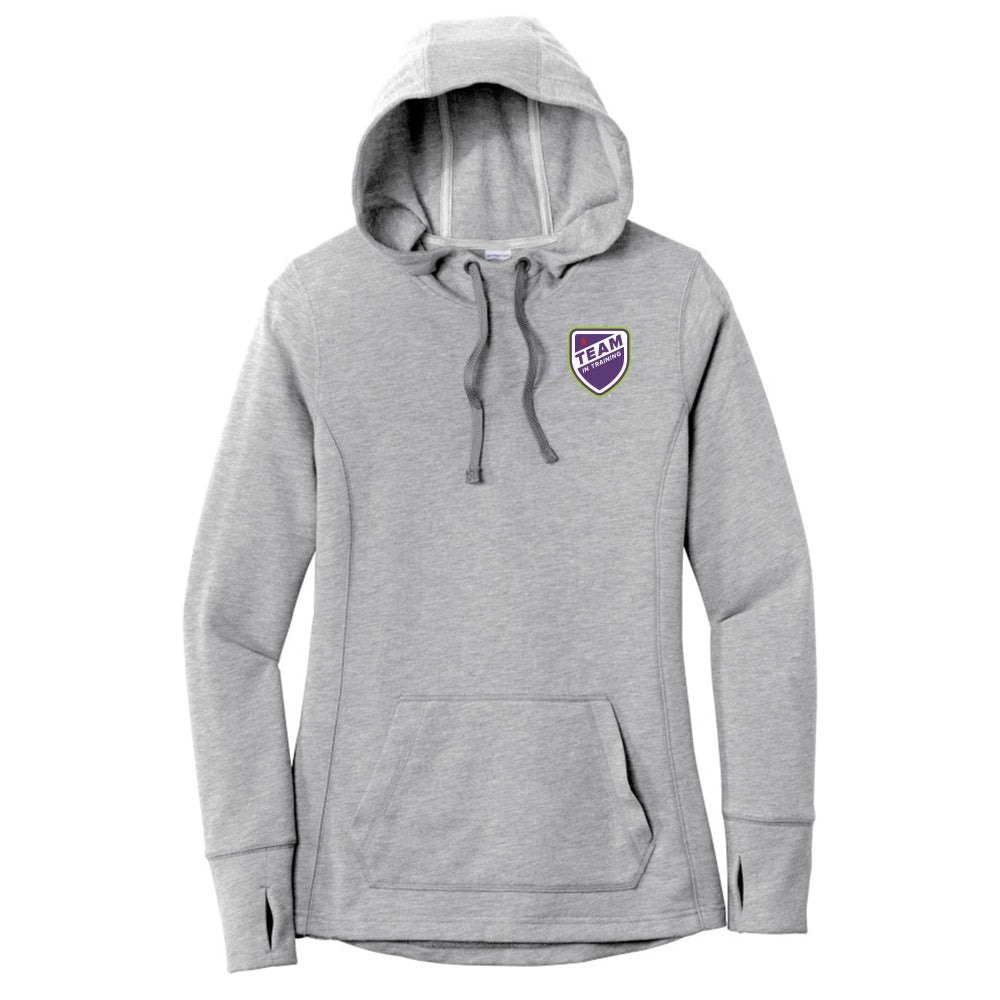 Ladies Sport-Tek PosiCharge Tri-Blend Wicking Fleece Hooded Pullover